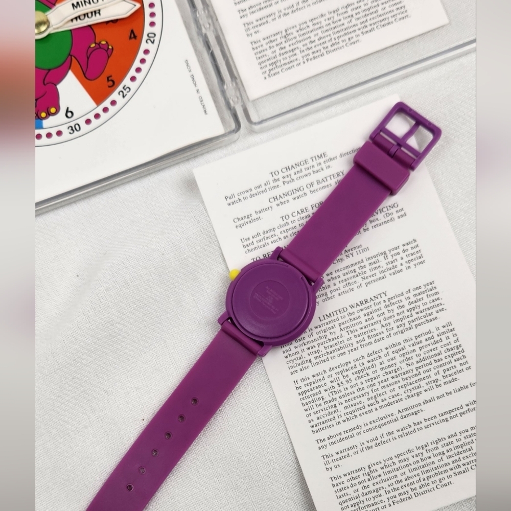 Vintage Armitron Barney Watch & Teach Me Time Book. - Picture 7 of 10